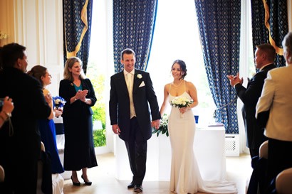 Leaving ceremony as husband and wife