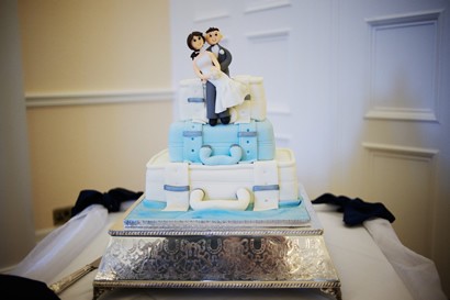 Suitcase wedding cake