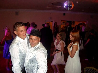 Guests enjoying the band