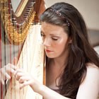 The Golden Harpist available to hire from Alive Network Entertainment Agency