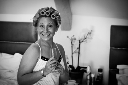Bride getting ready