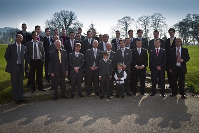 Groom and male wedding party
